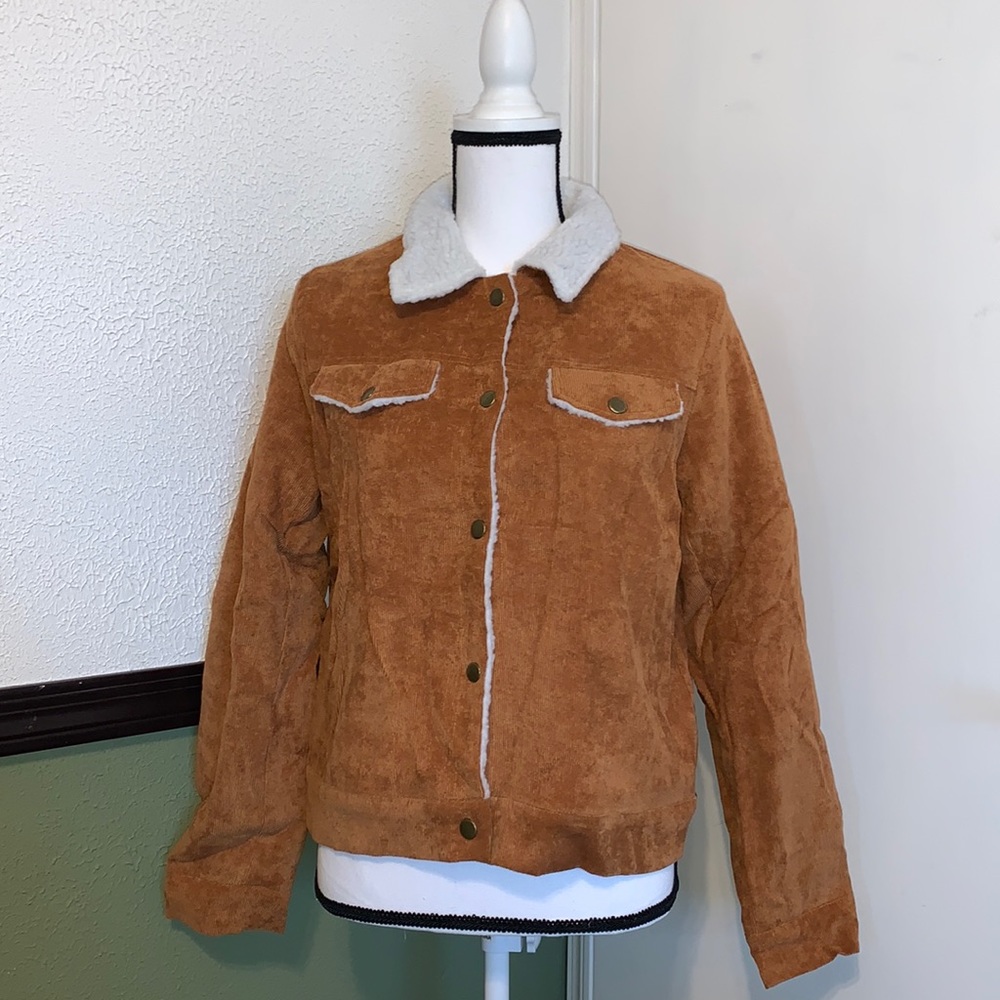 Fleece lined corduroy jacket